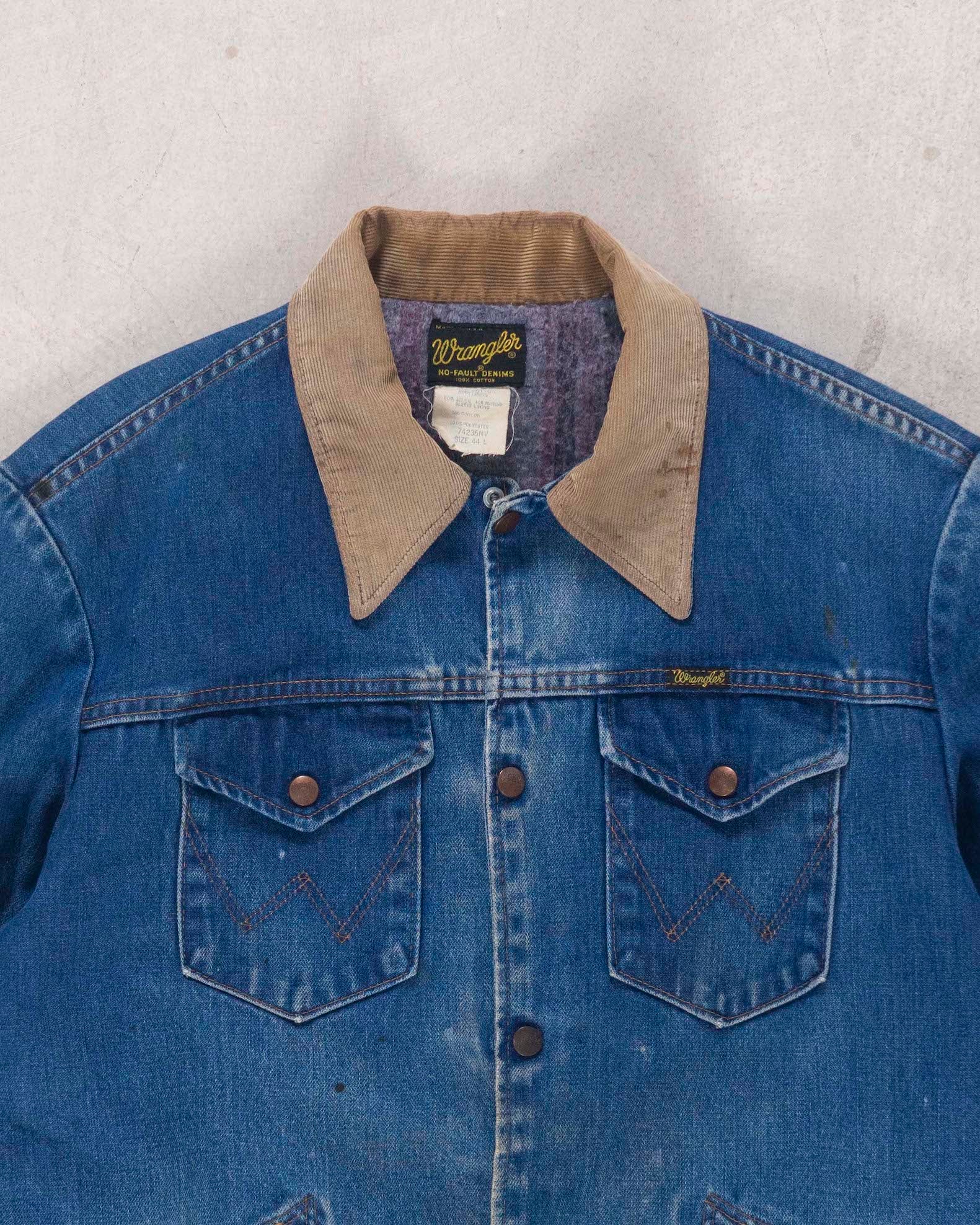 70s Wrangler 'No Fault' Denim Jacket 74235NV 'Large' – EPILOGUE