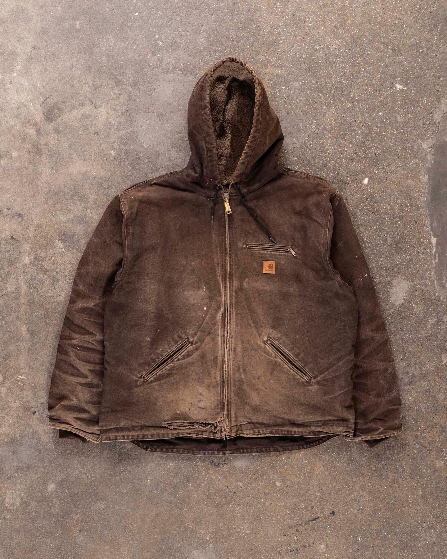 90s Carhartt Brown Work Hooded Jacket – EPILOGUE