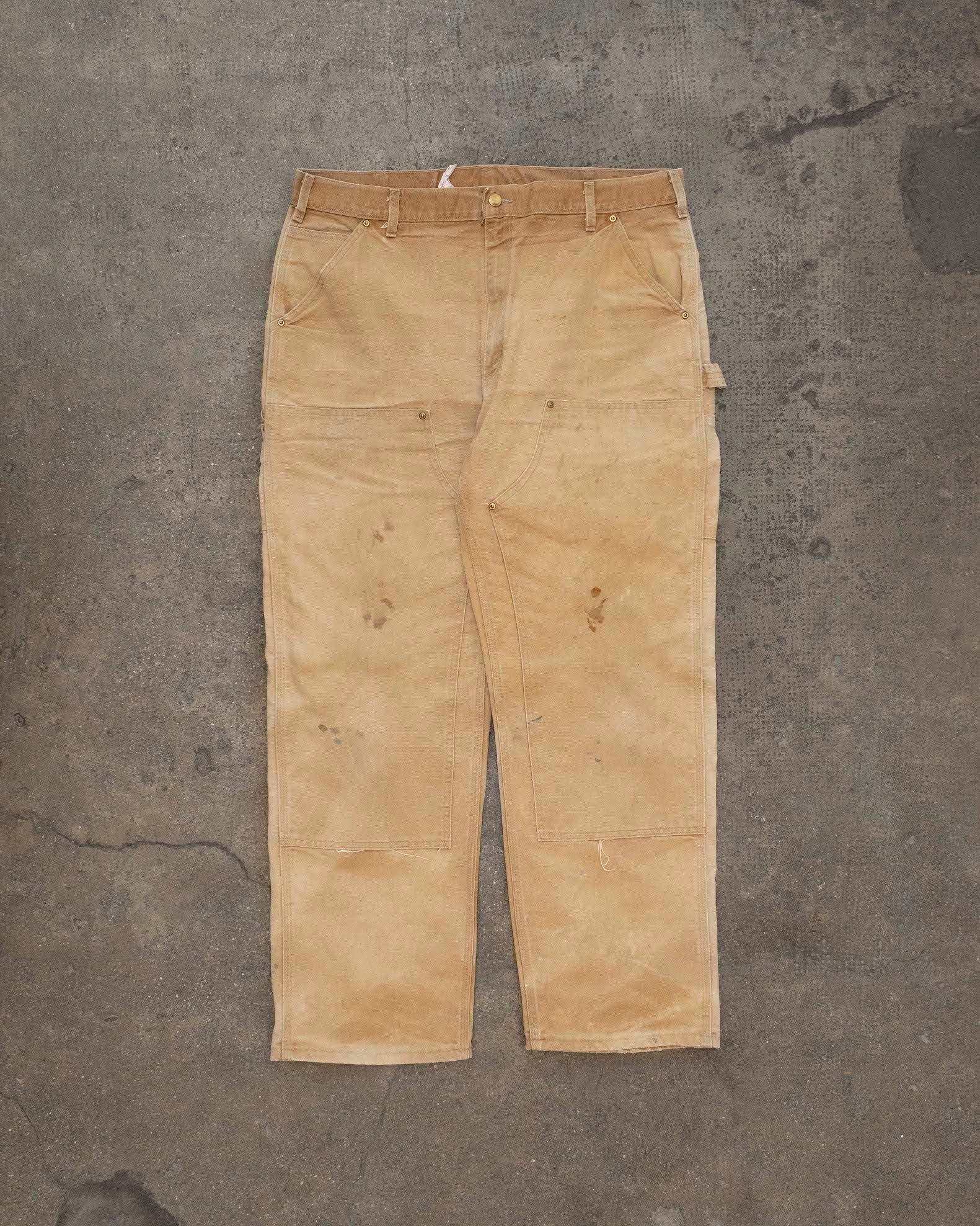 Vintage Carhartt Carpenter Pants 38 Brown 90s Faded Workwear Streetwear