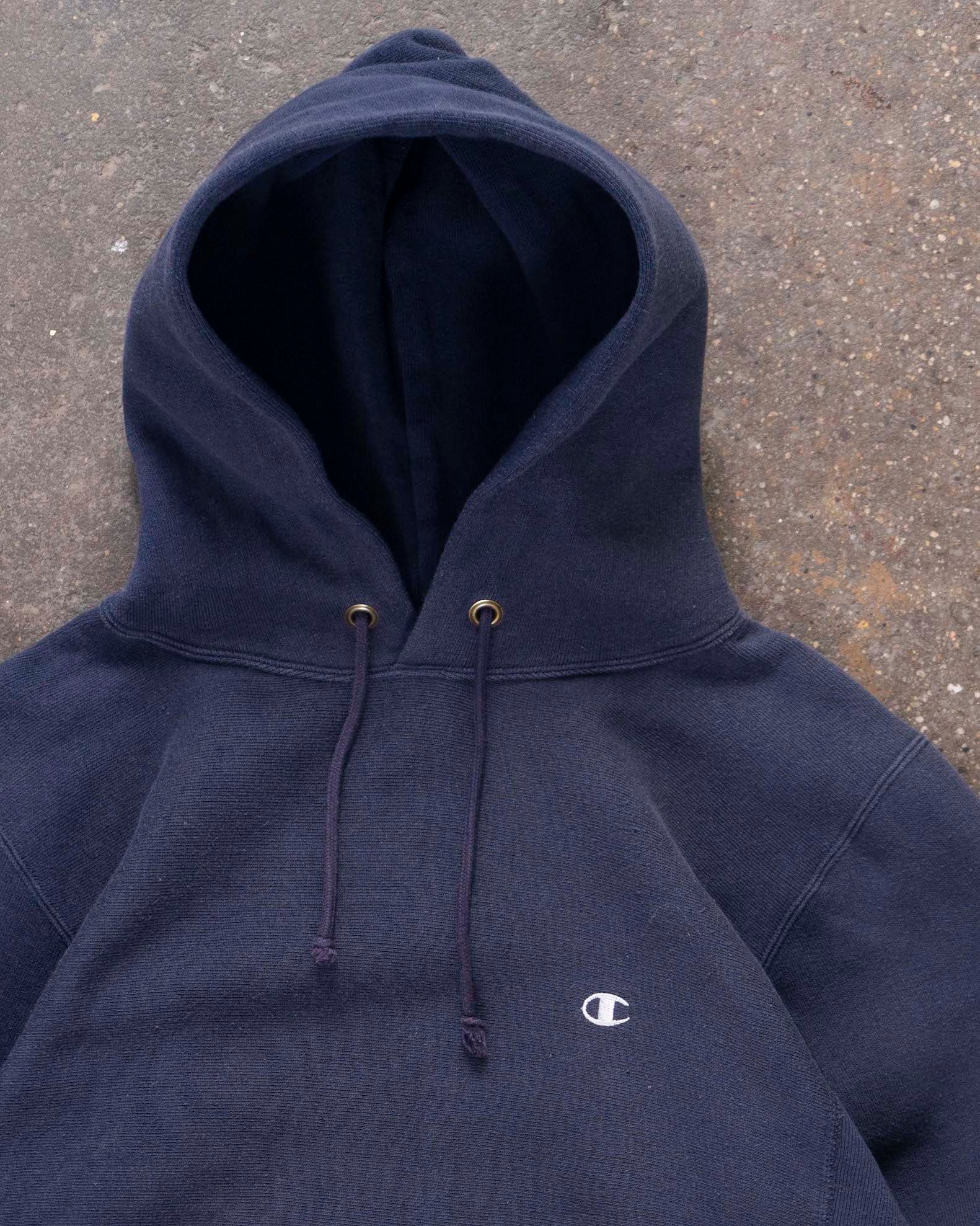 90s Champion Sunfaded Navy Sweatshirt hooded 'Medium' – EPILOGUE