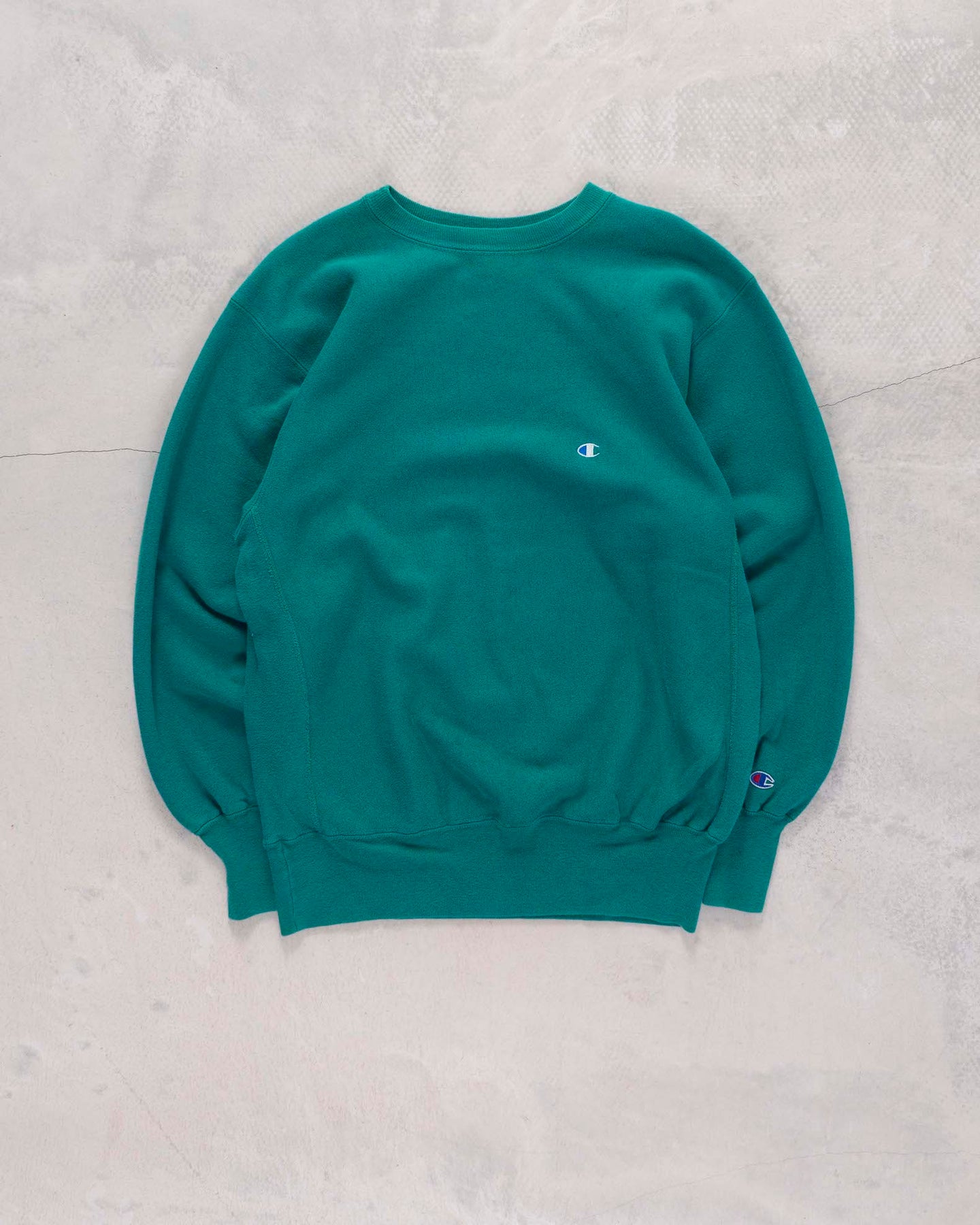 s Champion Green Sweatshirt Reverse Wave 'Extralarge' Made in
