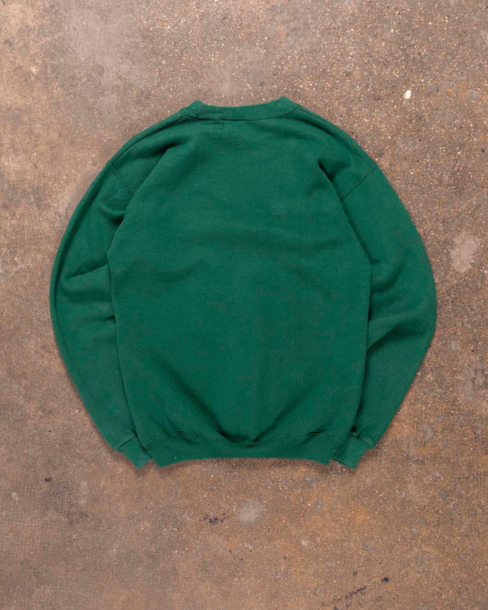 Vintage Hanes Plain Green Sweatshirt Blank Green Crewneck Hanes